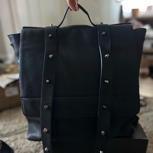 Black Studded Backpack
